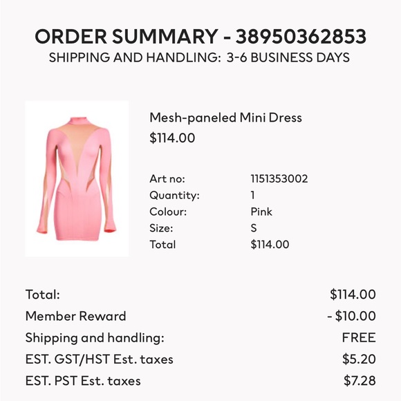 Mugler and H&M dress - Picture 3 of 3